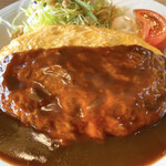 カフェ アンド ダイニング 蕎麦 廣 - 昔ながらのオムライス（デミグラスソース）
