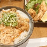 魚やでん - 唐揚げ二色丼￥1000