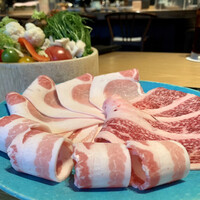 しゃぶしゃぶ KINTAN 代官山本店 - 豚バラ、豚肩ロース、牛肩バラ