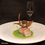 カーサ・デル・チーボ - Vini Gagliardi Verdicchio di Matelicaとｷﾁｼﾞのｲﾝﾎﾞﾙﾃｨｰﾆと蛤のZuppa di pesce