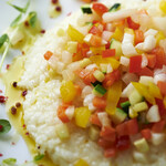 ``Raclette risotto with vegetables'' has a rich taste that will make you addicted to it.