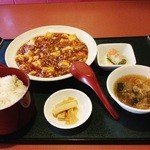 上海ガーデン - 『麻婆豆腐膳(850円)』の ライススープ付き 