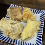 手打蕎麦のたぐと - 一口野菜天