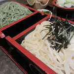 Inaniwa udon enjiyuan - よもぎ切そば、稲庭うどんのセット