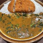 カレーハウス CoCo壱番屋 - 手仕込鹿児島黒豚キャベツメンチカツカレー+ほうれん草