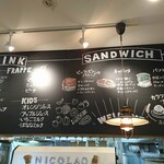 NICOLAO Coffee And Sandwich Works - メニューボード