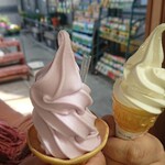 カオルカフェ - ソフトクリーム　ラベンダー　いちじく