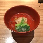 とり茶太郎 - ささみと小松菜の揚げ出汁