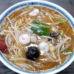 川村食堂 - 熱々餡が中太縮れ麺との相性抜群です♪