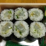 玄海鮨 - 氷柱巻（神楽 勝手に命名）白身魚と柚子胡椒の細巻