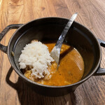 和醸良麺 すがり - カレーつけ麺の〆ご飯