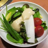 鉄板焼･焼肉 なにわ (リーガロイヤルホテル大阪) - 焼肉なにわのご褒美ランチ：なにわサラダ 特製白みそドレッシング