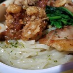 塩そば専門店 桑ばら - 和風鶏白湯冷やしそば ～唐揚げ添え～