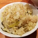 麺屋 六感堂 - 飛魚と高菜のまぜご飯
