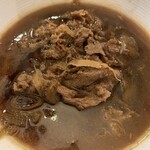 山元麺蔵 - 土ごぼうと牛肉のつけ汁