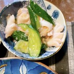 柿安ダイニング - 料理写真:イカと胡瓜の梅葱塩ソース