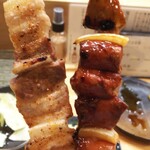 焼き鳥 ばかちん - きも豚バラ♪
