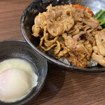 肉のヤマ牛 - カルビ焼肉丼&温泉玉子