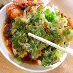 一由そば - 春菊天！