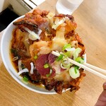 一由そば - リクエスト品のピザ天２、参った！うみゃい！