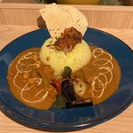 イーエフカリー - 夏野菜のダブルカレーライス 990円