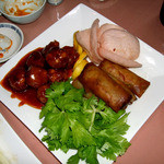 老広東 - コース料理（春巻きと肉団子）（２００９年５月）