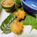 日本料理 にじ - 帆立松茸真薯紅葉焼き