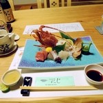 日本料理 にじ - 刺身　伊勢海老　本鮪