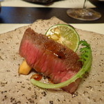 柚木元 - 信州牛と松茸のソテー