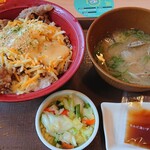 Sukiya - チーズ牛カルビ丼（並）+お新香セットあさり汁変更