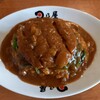 日乃屋カレー - 名代上メンチカレー(ほうれん草トッピング)　大盛り