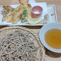 手打ちそば 大石 - 2021.06.天ぷらせいろ玄引き蕎麦