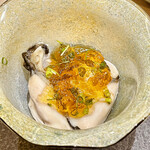 鮨 心白 - 生牡蠣ジュレ掛け　石田さんに生産者を伺って今シーズンは2回自宅でも食べまくりましたｗ