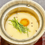 鮨 心白 - 茶碗蒸しに浮かんでいるのは鼈の玉子です　プチッととろとろで旨味大爆発です