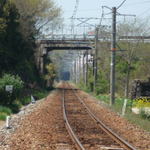 石風呂温泉岩乃屋 - 踏切から線路景色