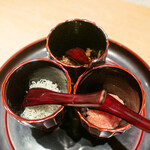 富小路 やま岸 - ちりめんじゃこ、なめ茸、明太子