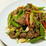 Sichuan style beef stir-fry