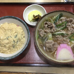 ふじや - 肉うどん＋ミニ玉丼