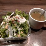 個室×ビストロ Borghini - サラダ、スープ