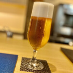 日本料理FUJI - 最初は、生ビール。