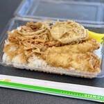 Tenhiro - きす（130円）＋野菜（130円）＋エビふきよせ（130円）＋ご飯中盛（150円）