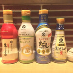 居酒屋 矢三朗 - 醤油が四種類から選べるのが楽しい