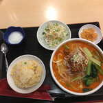 山西亭 - 2021/6 坦々刀削麺 大盛 セット(1000)