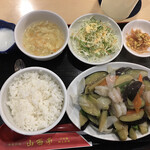 山西亭 - 2021/1 なすとエビ炒め(850)