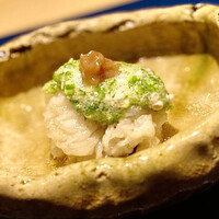 日本料理FUJI - ⑩鱧の揚げびたし ～鱧もこれから旨くなる走りかな。オクラのたたきを和えることによって、つゆだくの濃いイメージではなくさらりと頂けます。