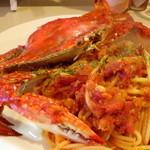 シロクマ食堂 - ワタリガニのトマトソース（1200円）