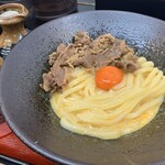 極楽うどん TKU - 肉釜玉うどん（￥1070）