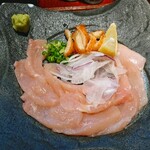 炭火焼鳥と水炊き 五郎一 - 冠地鶏のムネ刺し