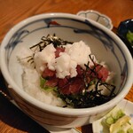 Sobaki - まぐろ中落ち丼セットの、まぐろ中落ち丼