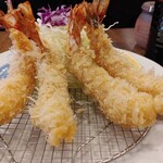 とんかつ 王龍 - 車海老フライ